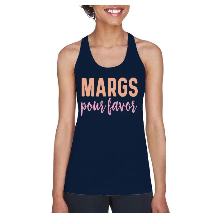 Margs Pour Favor Funny Vacation Travel Honeymoon Party Women's Racerback Tank