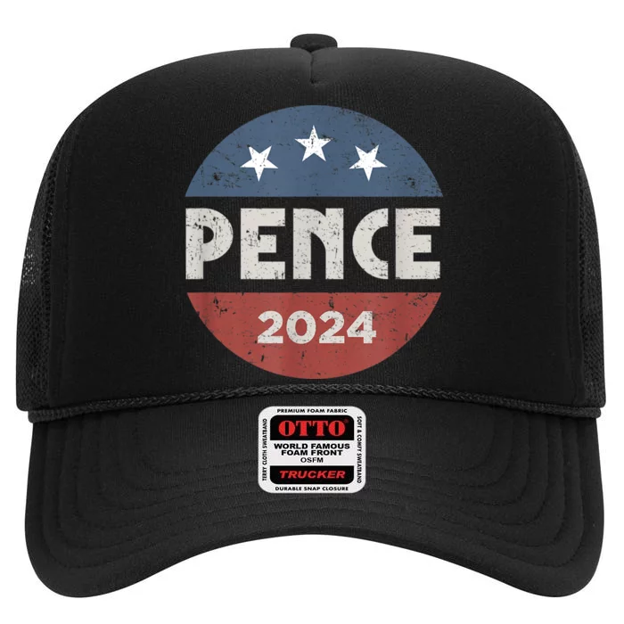 Mike Pence For President 2024 Campaign High Crown Mesh Trucker Hat