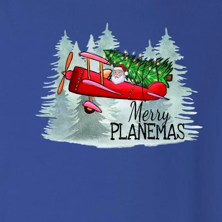 Merry Planemas Funny Pilot Airplane Christmas Cute Gift Captain Great Gift Toddler Long Sleeve Shirt