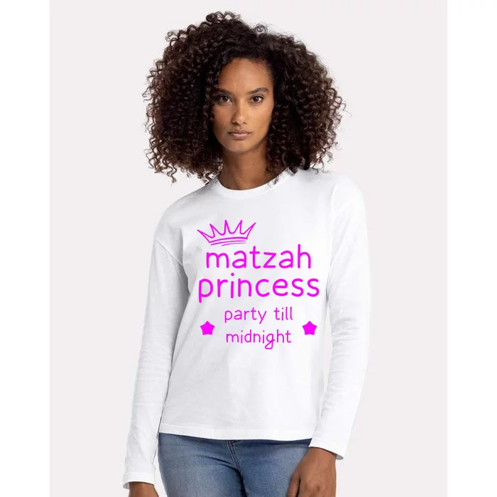 Matzah Princess Funny Passover Afikoman Womens Cotton Relaxed Long Sleeve T-Shirt