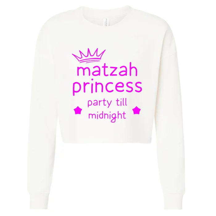 Matzah Princess Funny Passover Afikoman Cropped Pullover Crew