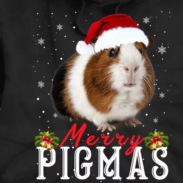 Merry Pigmas Face Mask Funny Guinea Pig Christmas Santa Xmas Tie Dye Hoodie