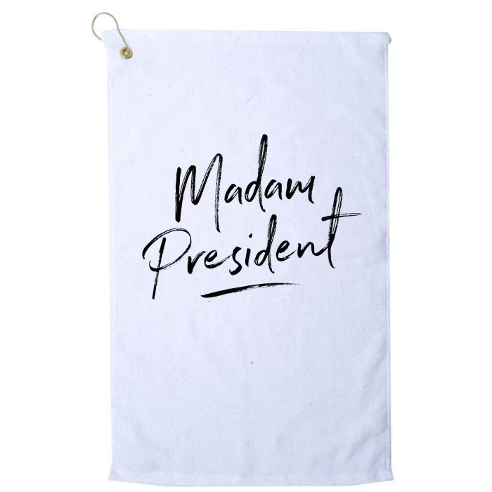 Madam President For Women Feminine Script Platinum Collection Golf Towel