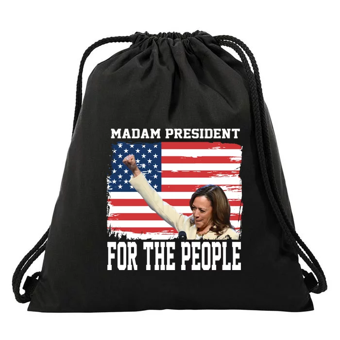 Madam President For The People Graphic Drawstring Bag