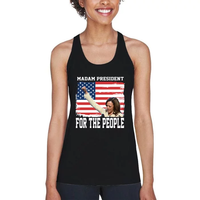 Madam President For The People Graphic Women's Racerback Tank