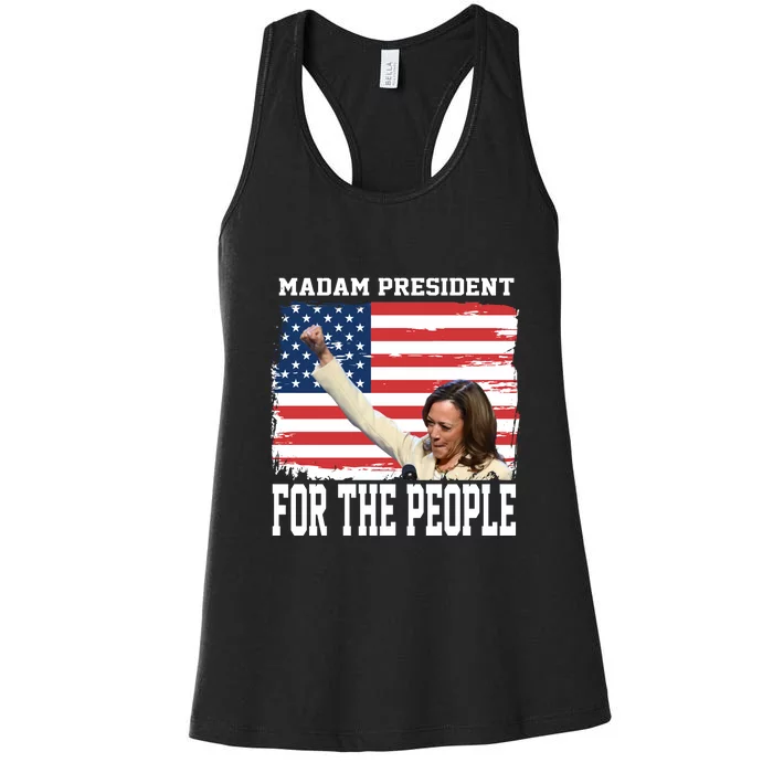 Madam President For The People Graphic Women's Racerback Tank