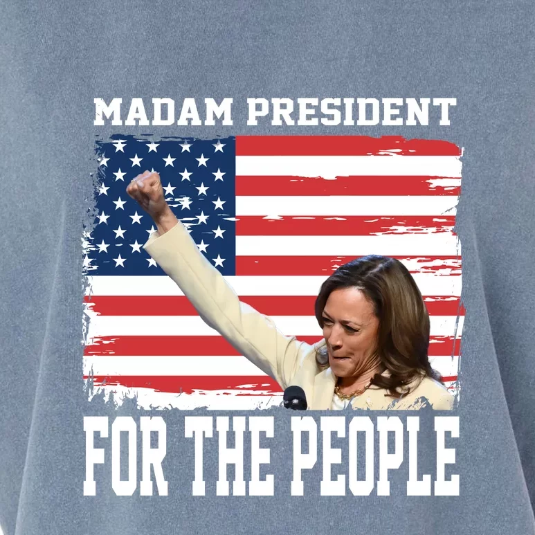 Madam President For The People Graphic Garment-Dyed Women's Muscle Tee