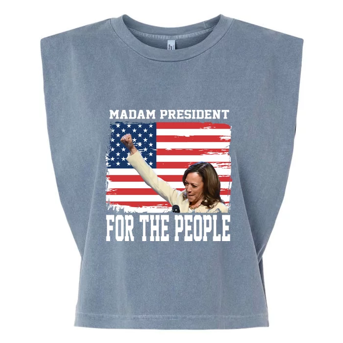 Madam President For The People Graphic Garment-Dyed Women's Muscle Tee