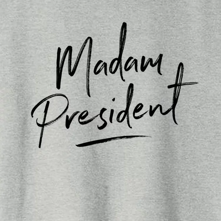 Madam President Feminine Script Gift Women's Crop Top Tee