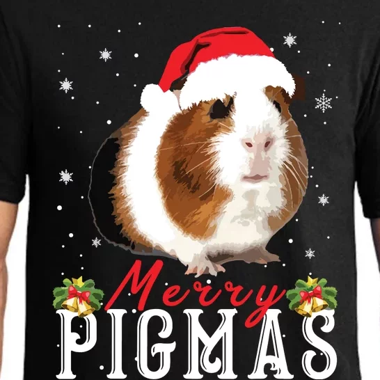 Merry Pigmas Face Mask Funny Guinea Pig Christmas Santa Xmas Pajama Set