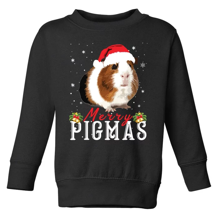 Merry Pigmas Face Mask Funny Guinea Pig Christmas Santa Xmas Toddler Sweatshirt