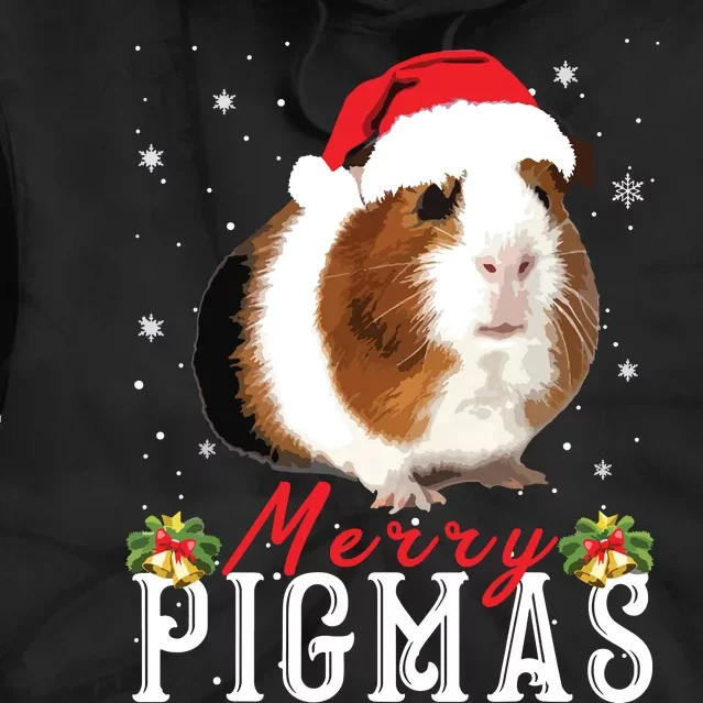 Merry Pigmas Face Mask Funny Guinea Pig Christmas Santa Xmas Tie Dye Hoodie