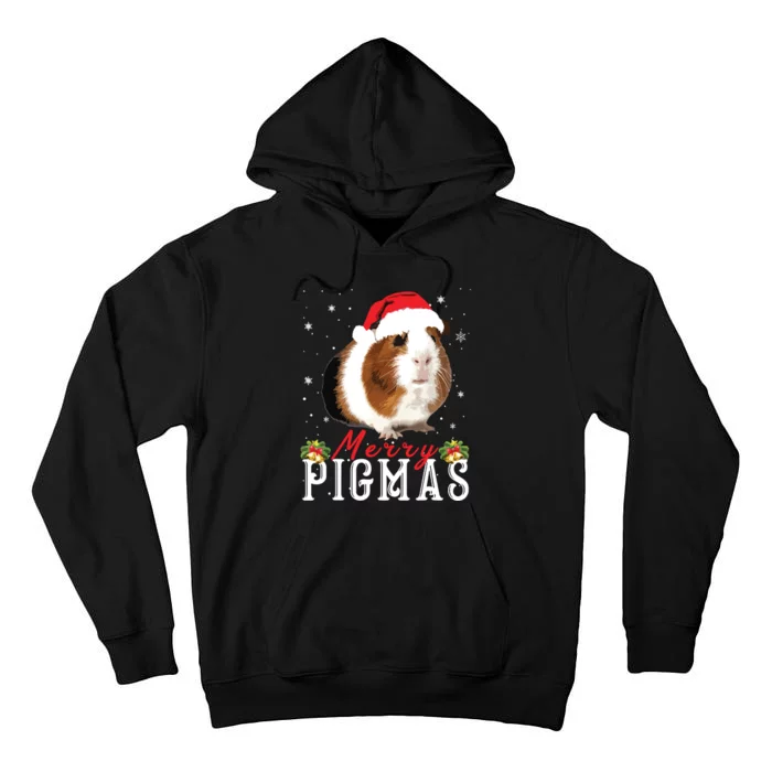 Merry Pigmas Face Mask Funny Guinea Pig Christmas Santa Xmas Tall Hoodie