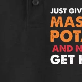 Mashed Potatoes Funny Thanksgiving Quote Dry Zone Grid Performance Polo