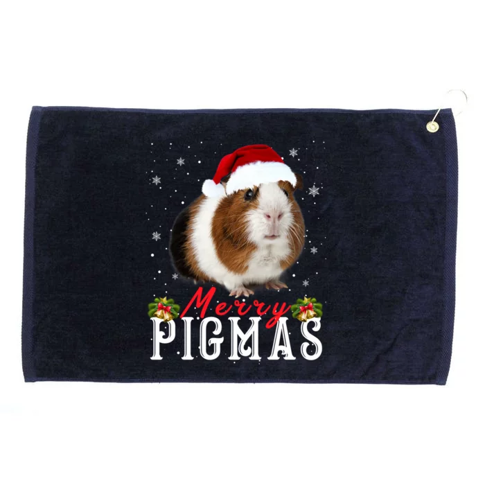 Merry Pigmas Face Mask Funny Guinea Pig Christmas Santa Xmas Gift Grommeted Golf Towel