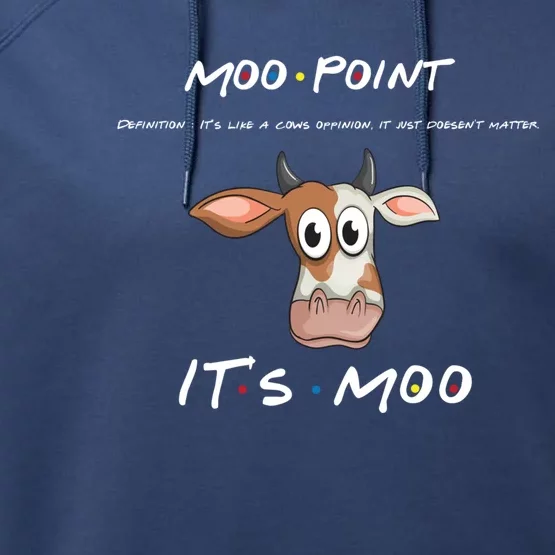 Moo Point Gift Performance Fleece Hoodie