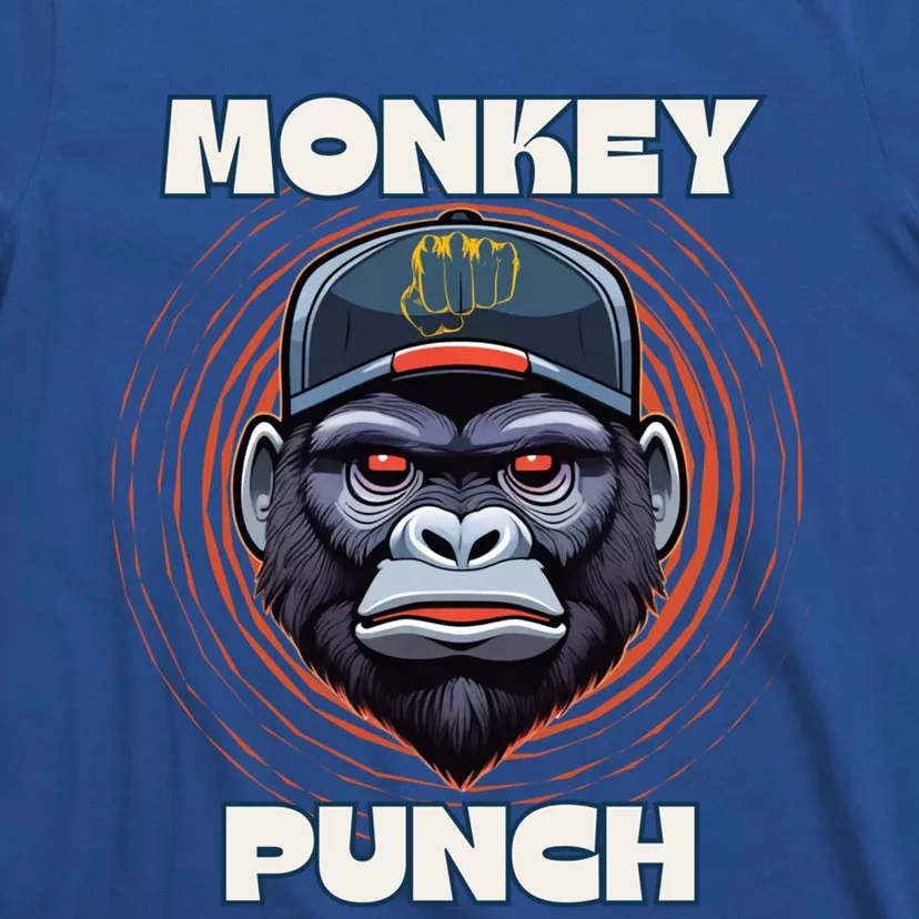 Monkey Punch Graphic Animal Vibes Cute Gift T-Shirt