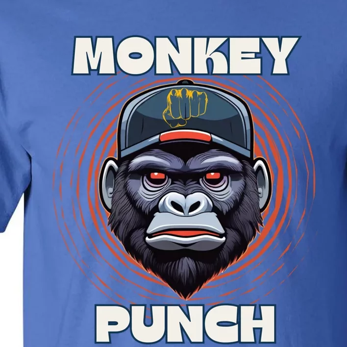 Monkey Punch Graphic Animal Vibes Cute Gift Tall T-Shirt