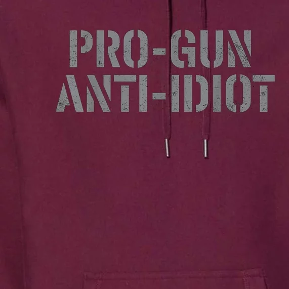 Mens Pro Gun Anti Idiot Premium Hoodie