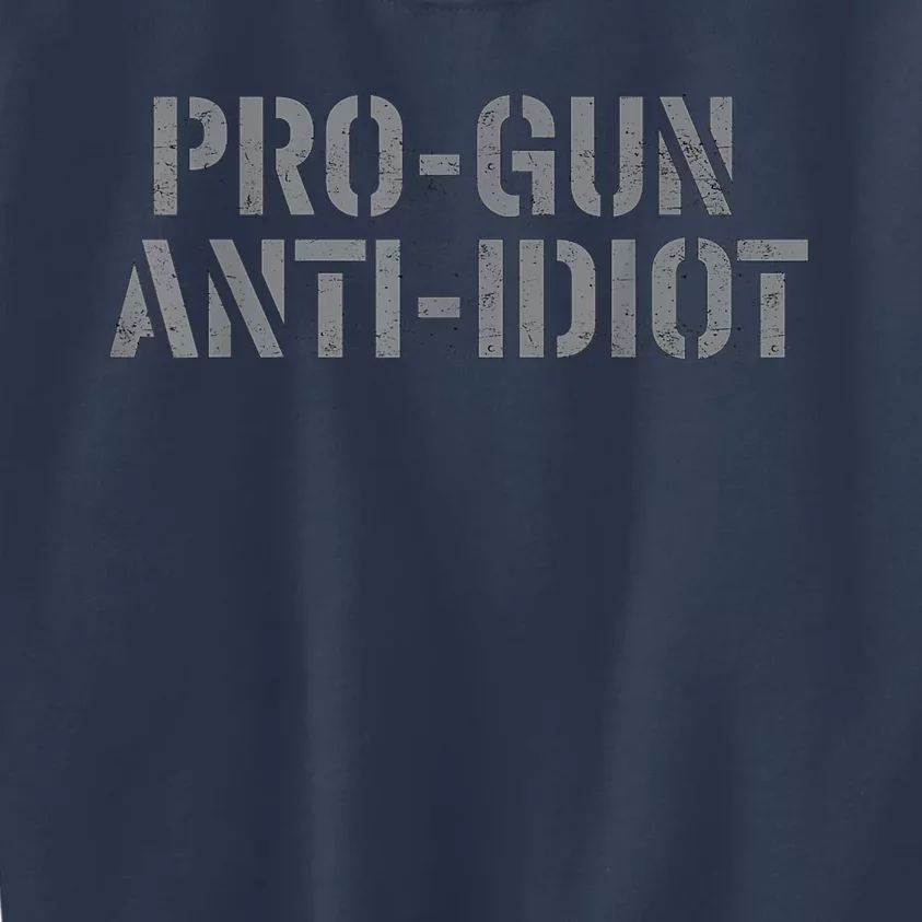 Mens Pro Gun Anti Idiot Kids Sweatshirt