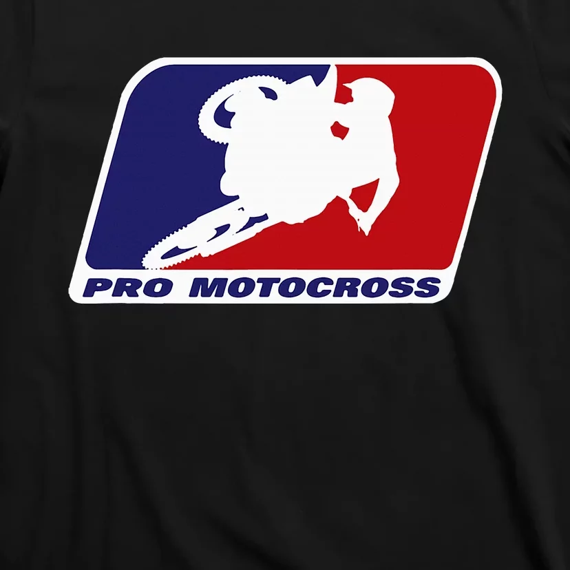 Motocross Pro Gift For Wo Blue & Red Dirt Bike T-Shirt