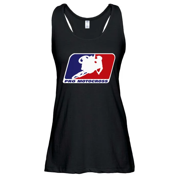 Motocross Pro Gift For Wo Blue & Red Dirt Bike Ladies Essential Flowy Tank