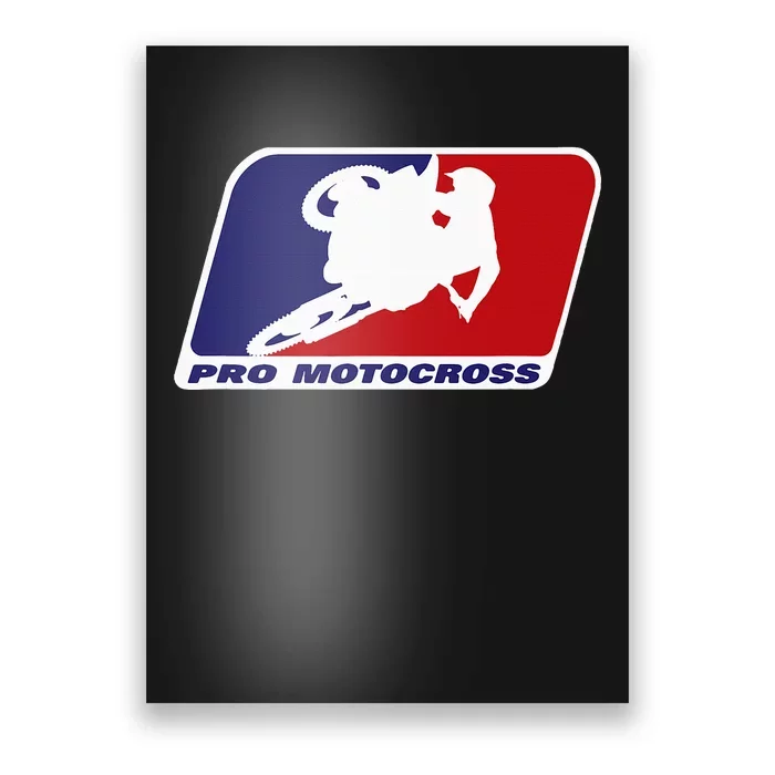 Motocross Pro Gift For Wo Blue & Red Dirt Bike Poster