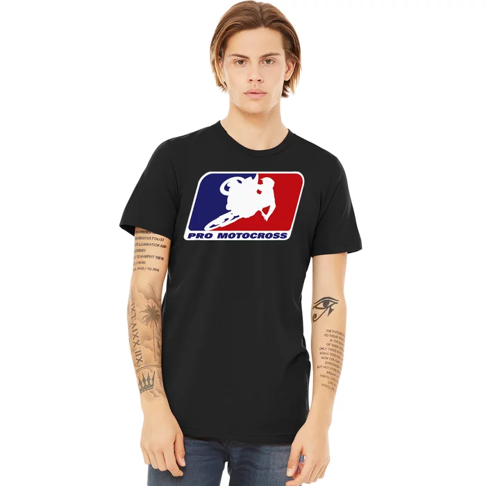 Motocross Pro Gift For Wo Blue & Red Dirt Bike Premium T-Shirt