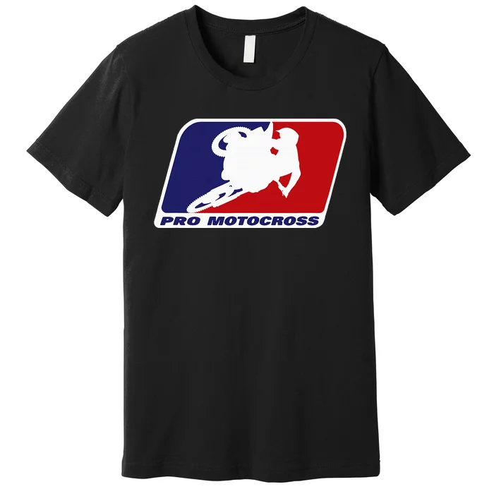 Motocross Pro Gift For Wo Blue & Red Dirt Bike Premium T-Shirt