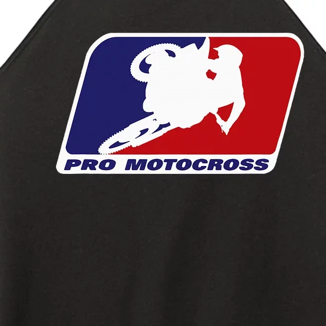 Motocross Pro Gift For Wo Blue & Red Dirt Bike Women’s Perfect Tri Rocker Tank