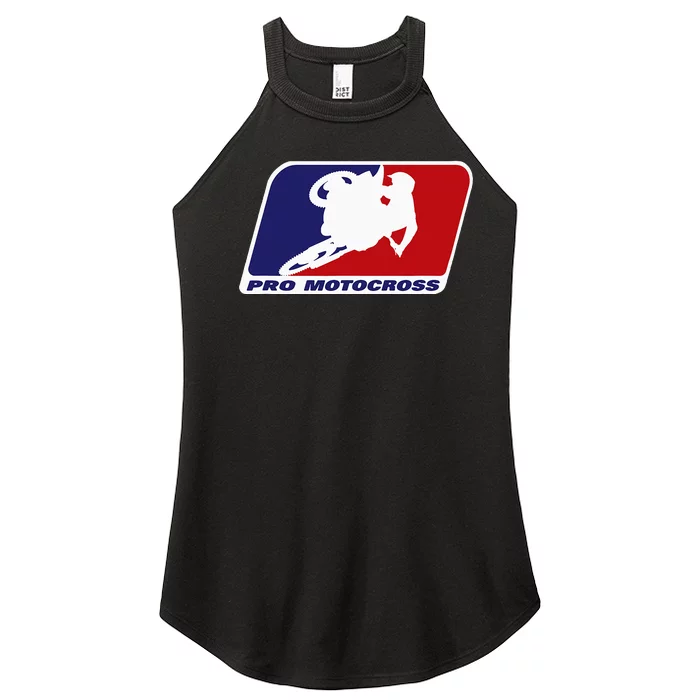 Motocross Pro Gift For Wo Blue & Red Dirt Bike Women’s Perfect Tri Rocker Tank