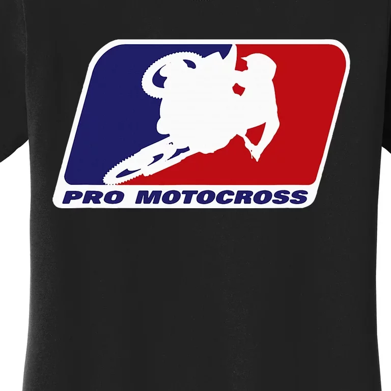 Motocross Pro Gift For Wo Blue & Red Dirt Bike Women's T-Shirt