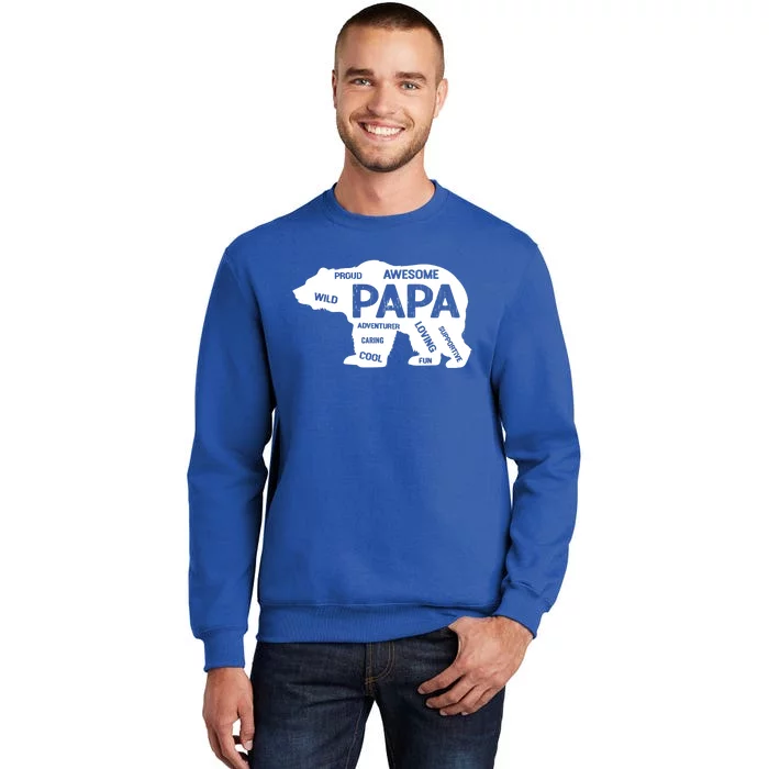 Men Papa Grandpa Bear Top Grandfather Father Day Gift Ideas Gift Sweatshirt