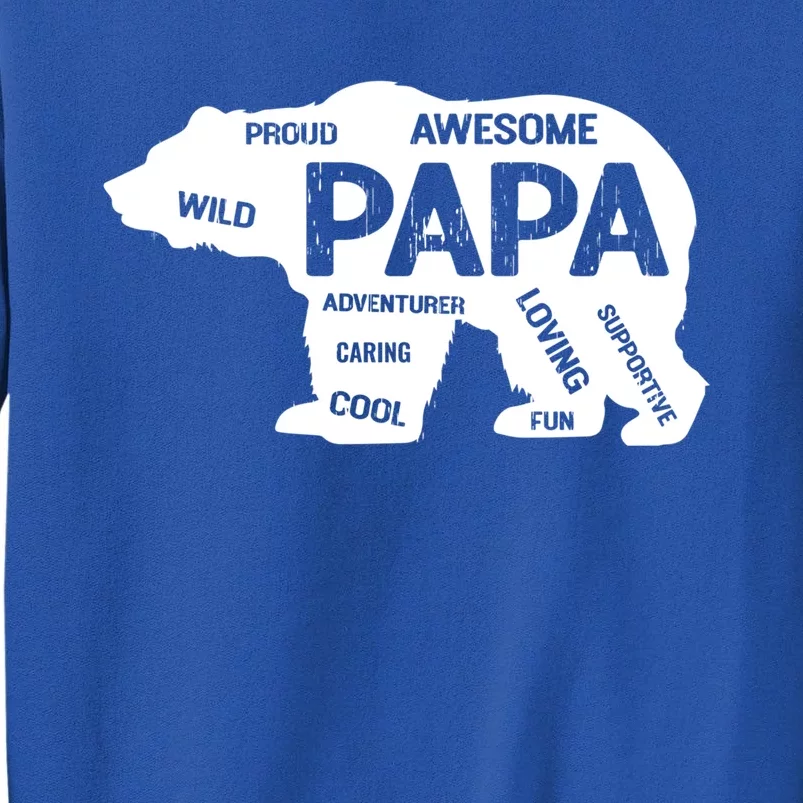 Men Papa Grandpa Bear Top Grandfather Father Day Gift Ideas Gift Tall Sweatshirt