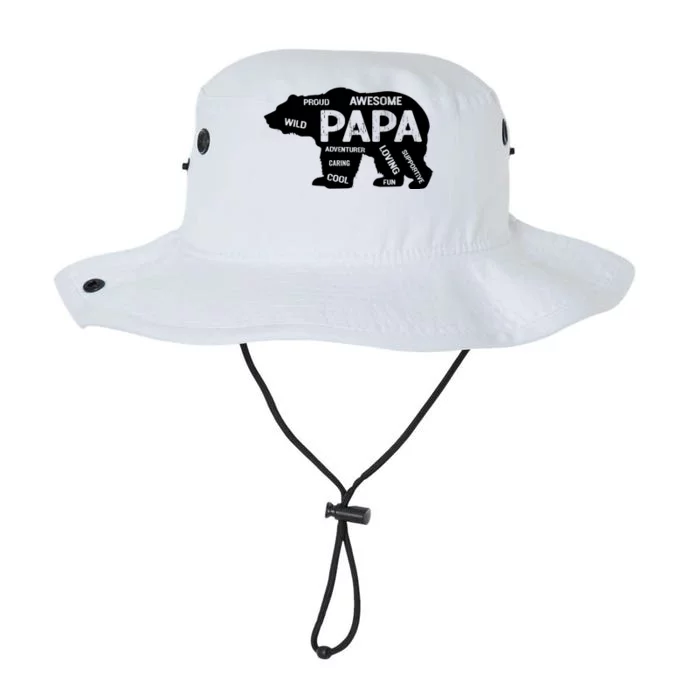 Men Papa Grandpa Bear Top Grandfather Father Day Gift Ideas Gift Legacy Cool Fit Booney Bucket Hat