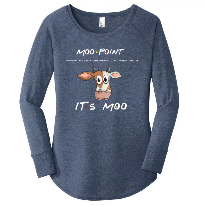 Moo Point Gift Women's Perfect Tri Tunic Long Sleeve Shirt