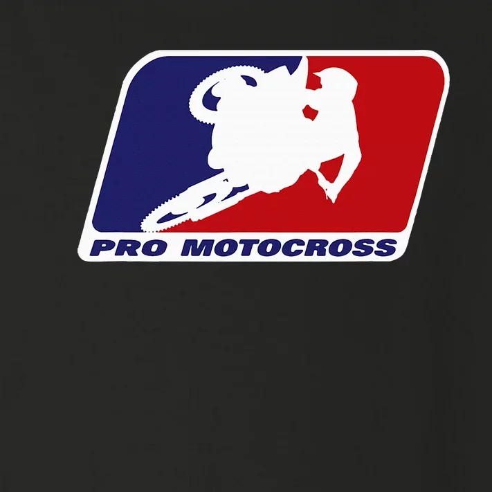 Motocross Pro Gift For Women Blue & Red Dirt Bike Toddler Long Sleeve Shirt