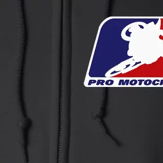 Motocross Pro Gift For Women Blue & Red Dirt Bike Full Zip Hoodie