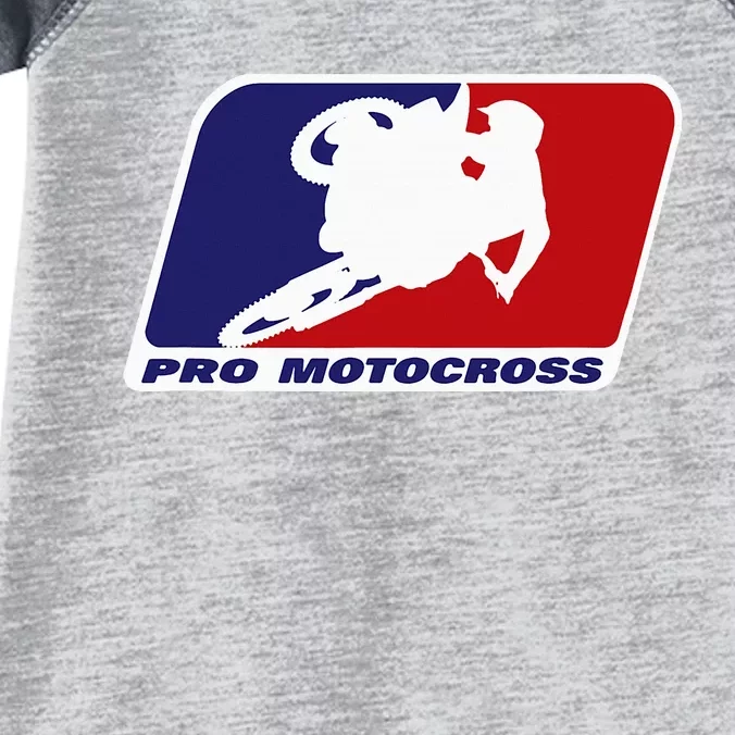 Motocross Pro Gift For Women Blue & Red Dirt Bike Infant Baby Jersey Bodysuit