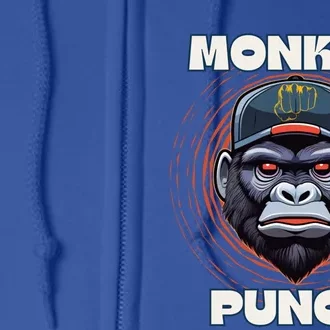 Monkey Punch Graphic Animal Vibes Gift Full Zip Hoodie