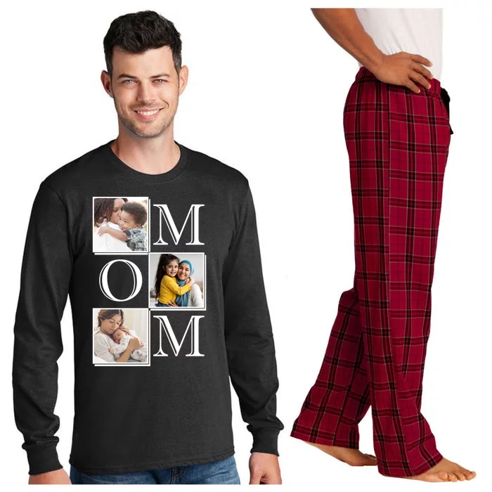 Mom Personalized Gift For Mothers Day Custom Photo Long Sleeve Pajama Set