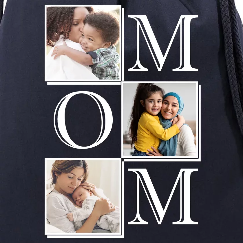 Mom Personalized Gift For Mothers Day Custom Photo Drawstring Bag