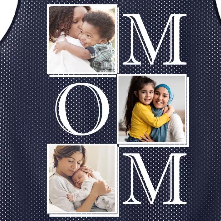 Mom Personalized Gift For Mothers Day Custom Photo Mesh Reversible Basketball Jersey Tank