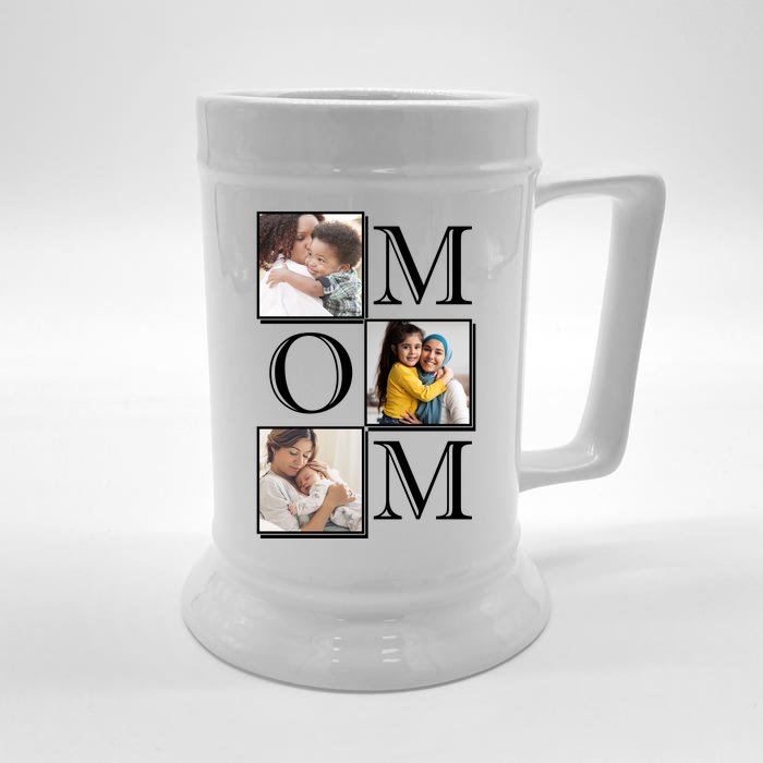 Mom Personalized Gift For Mothers Day Custom Photo Front & Back Beer Stein