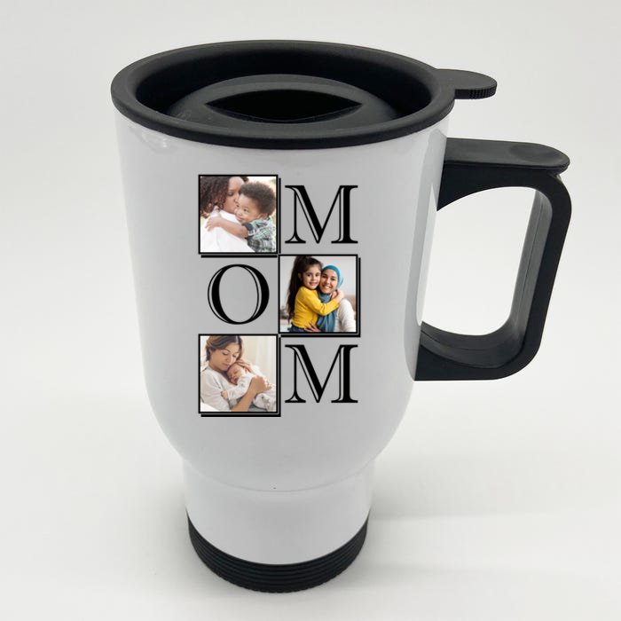 Mom Personalized Gift For Mothers Day Custom Photo Front & Back Stainless Steel Travel Mug