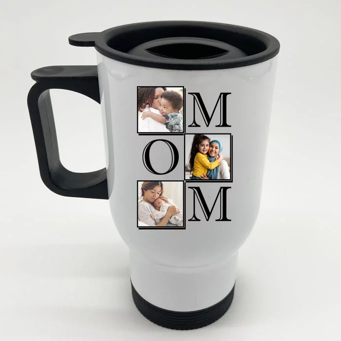 Mom Personalized Gift For Mothers Day Custom Photo Front & Back Stainless Steel Travel Mug