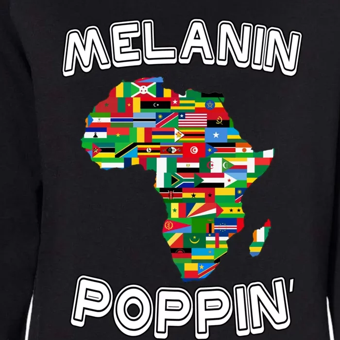 Melanin Poppin Gift Womens California Wash Sweatshirt