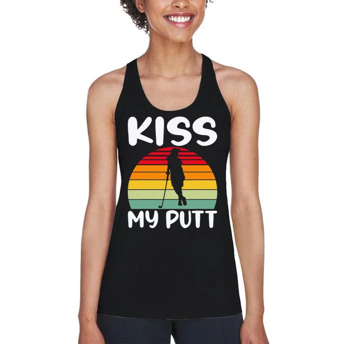 My Putt Golfer Golf Player Swing Sport Lover Golfing Women's Racerback Tank