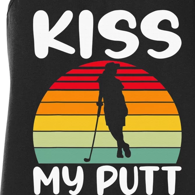 My Putt Golfer Golf Player Swing Sport Lover Golfing Women's Racerback Tank