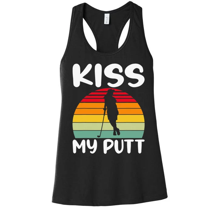 My Putt Golfer Golf Player Swing Sport Lover Golfing Women's Racerback Tank